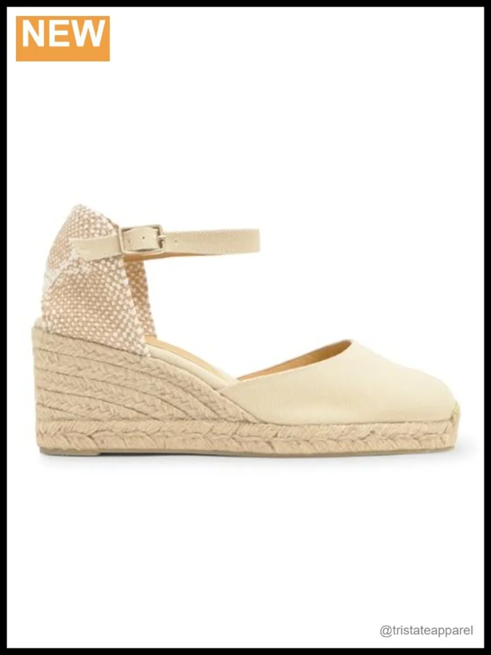 Carol 6 Wedge Espadrilles Leather Rubber Sole Ankle Strap Casual Summer